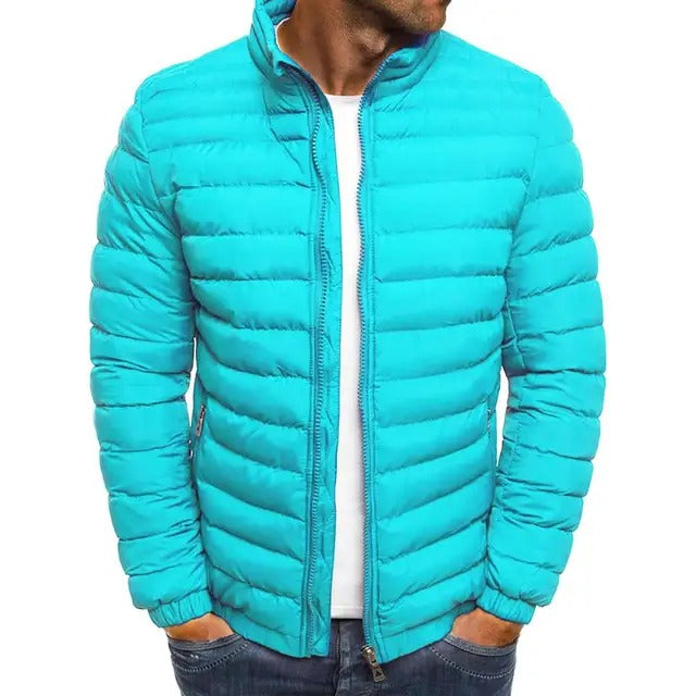Men's Mid-Season Jacket with Stand-Up Collar