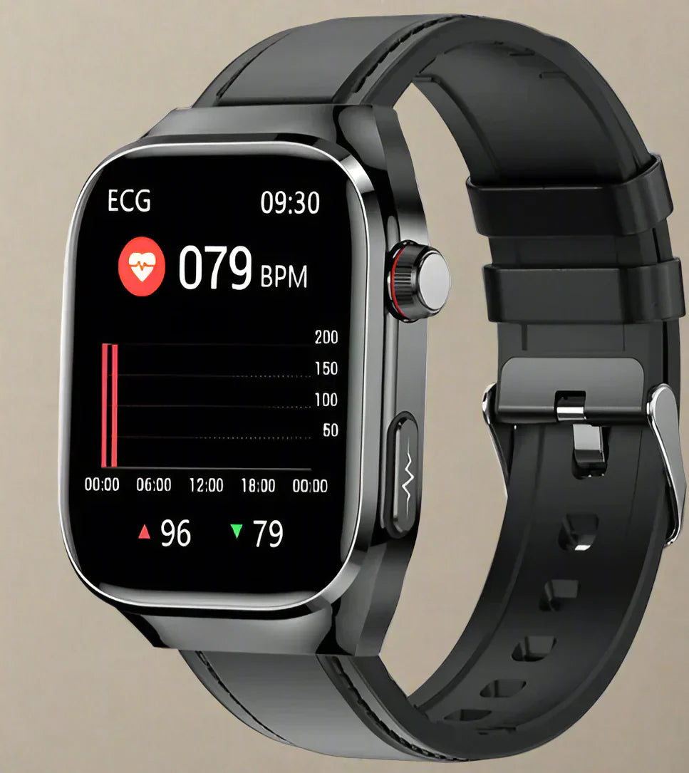 Advanced Health Smartwatch | ECG, Blood Sugar, 2.04" AMOLED Display and Fitness Mode