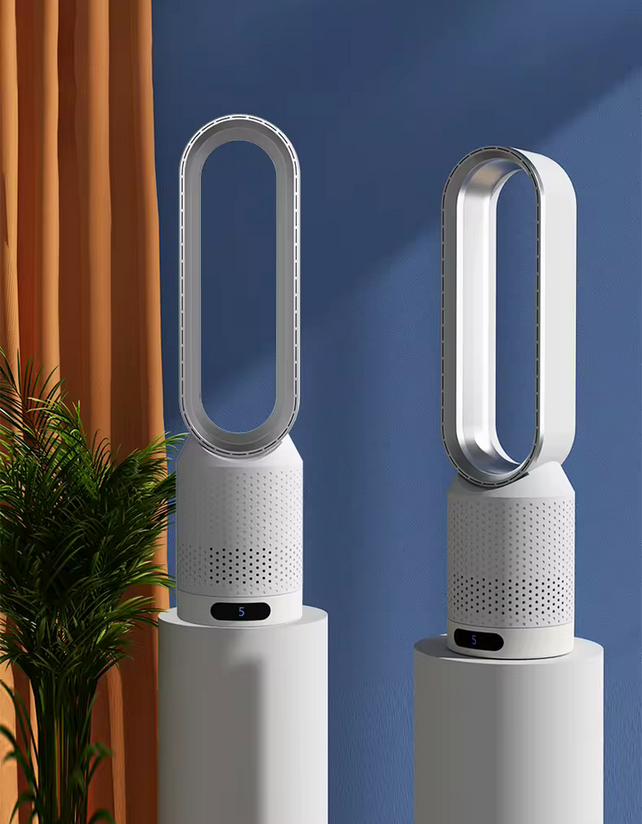 AirPure – Ultra-Quiet Bladeless Tower Fan (< 32 dB)