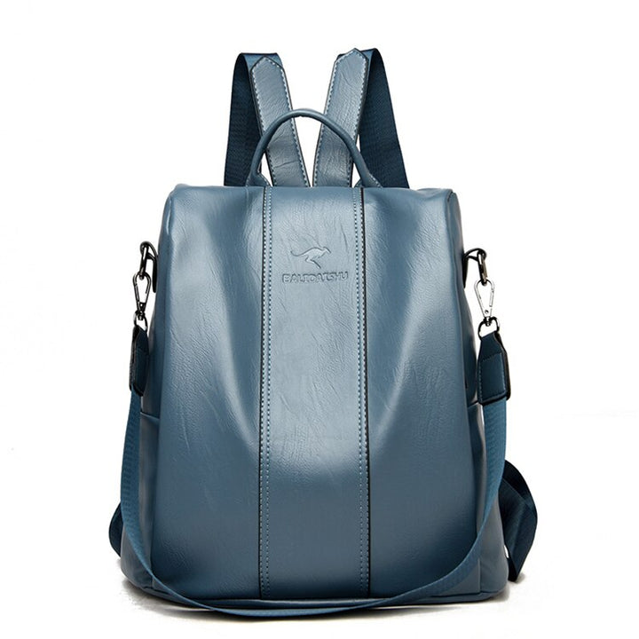 Vintage Genuine Leather Anti-Theft Backpack for Women