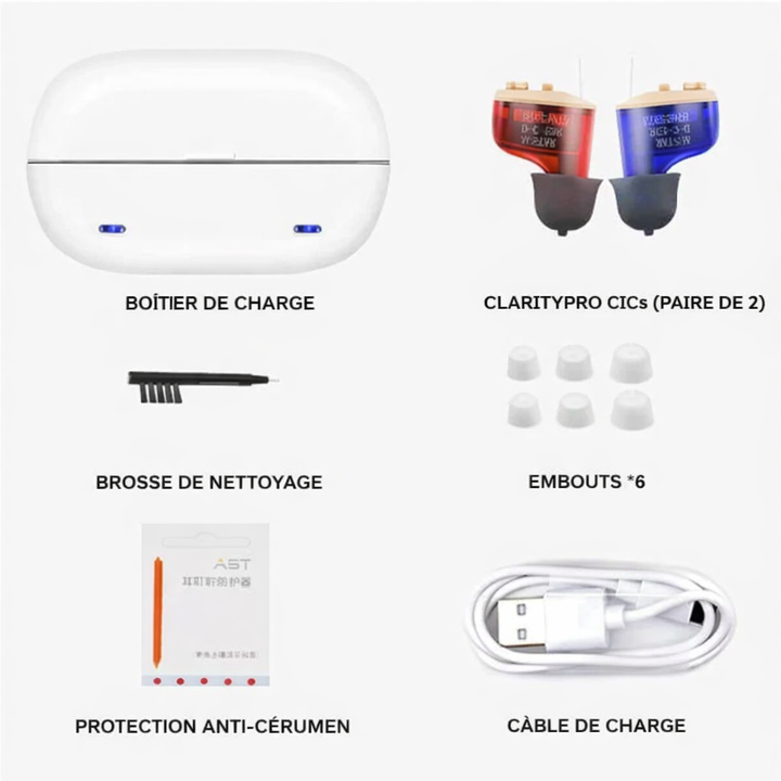 Pro CIC Rechargeable Invisible Hearing Amplifiers (Pair)