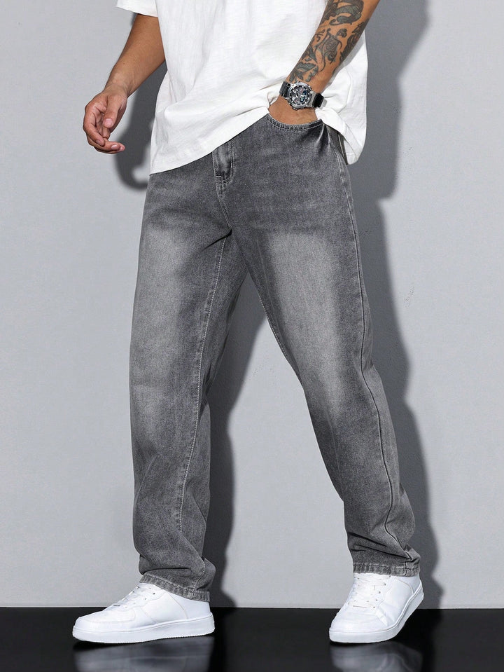Baggy Jeans - Wide-Cut Denim Trousers in a Used Look