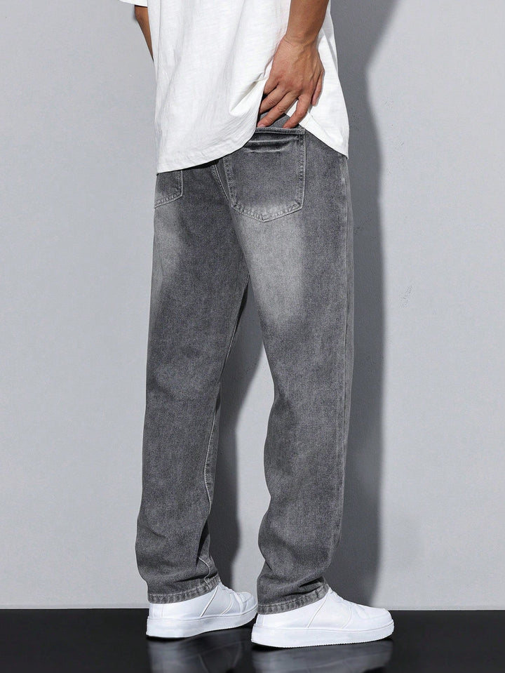 Baggy Jeans - Wide Denim Trousers with a Washed Look