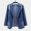 UrbanEdge – Denim Blazer with Classic Fit
