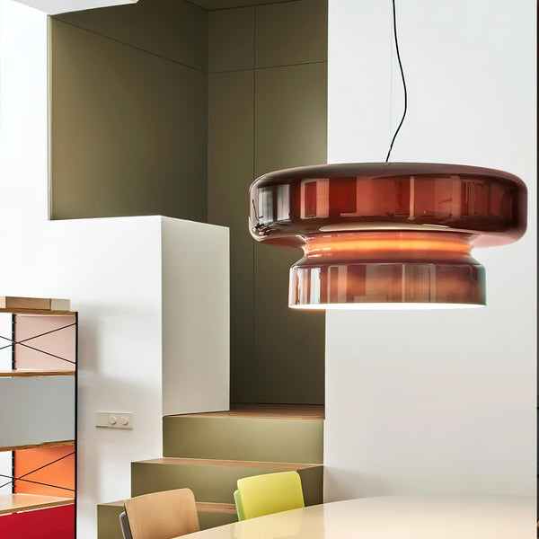 Unique Hand-Blown Glass Pendant Lamp