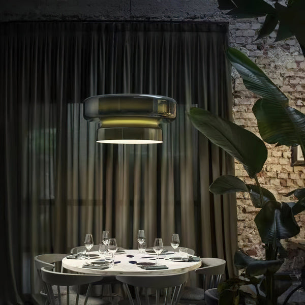 Unique Hand-Blown Glass Pendant Lamp