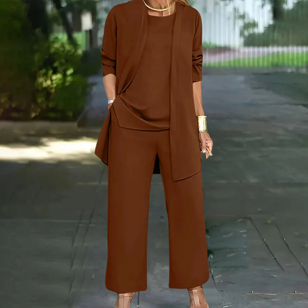 Elegant Three-Piece Pantsuit for Women
