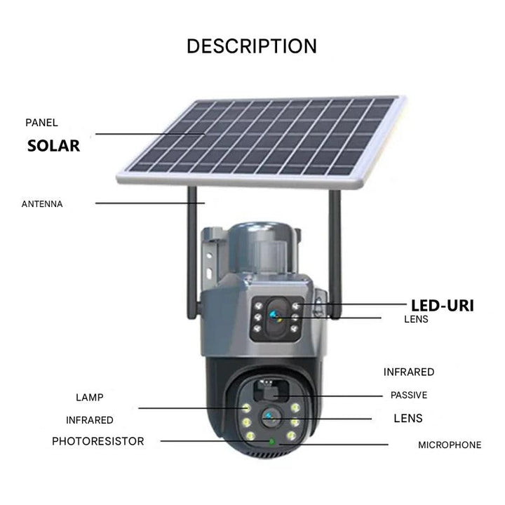 DualGuard 4K Wireless Security Camera with Solar Panel