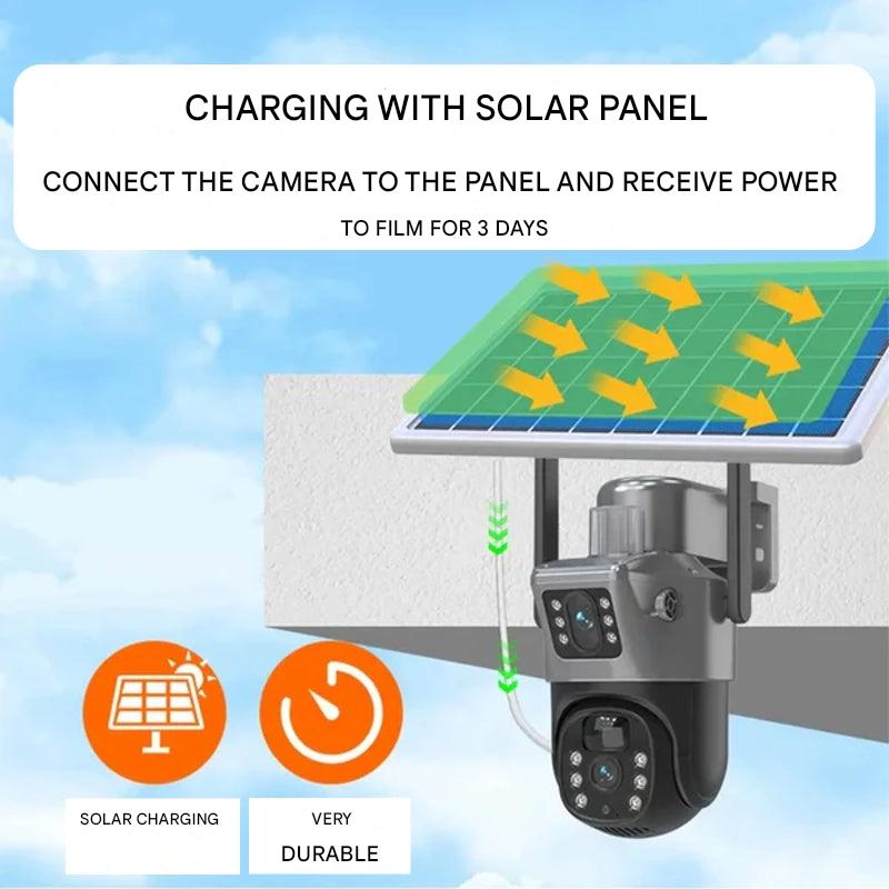 DualGuard 4K Wireless Security Camera with Solar Panel