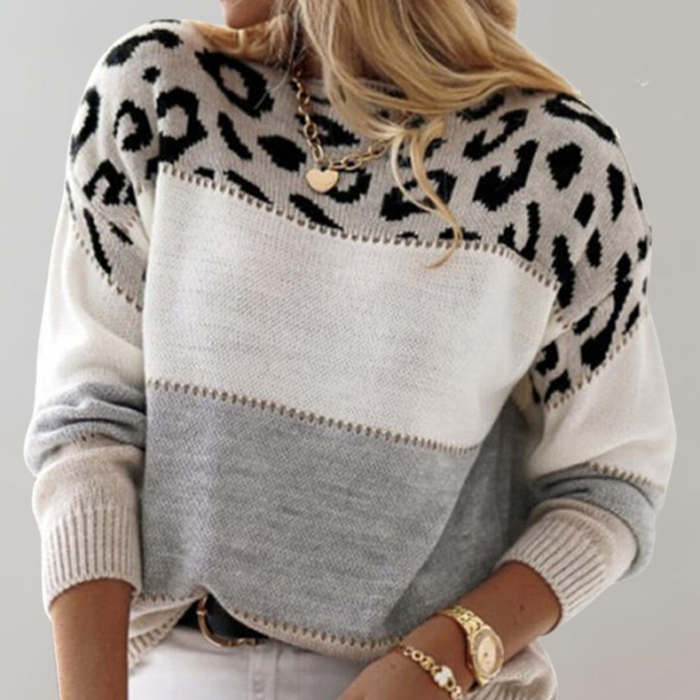 Lilly - Warm Leopard Print Jumper for Women