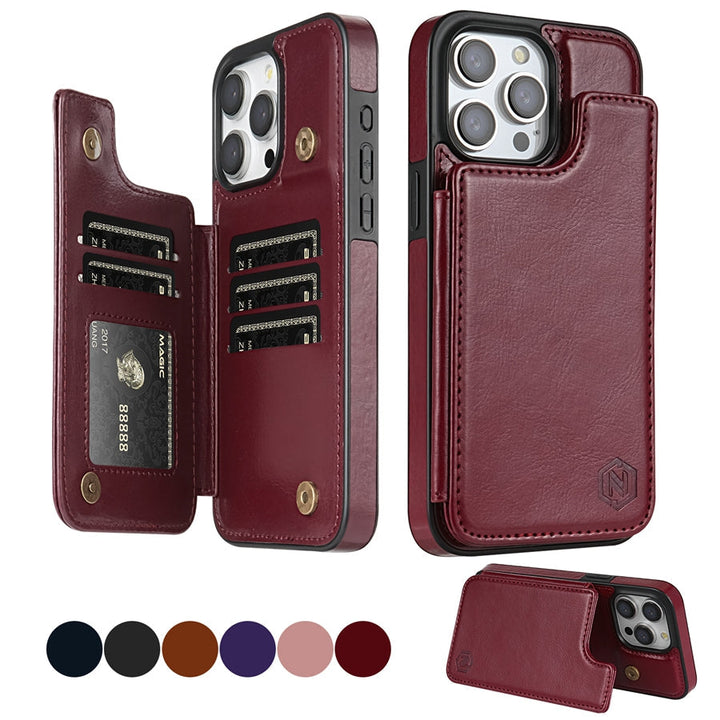 LeatherGuard | Elegant Leather Case with Card Compartments and Magnetic Closure | Vanero