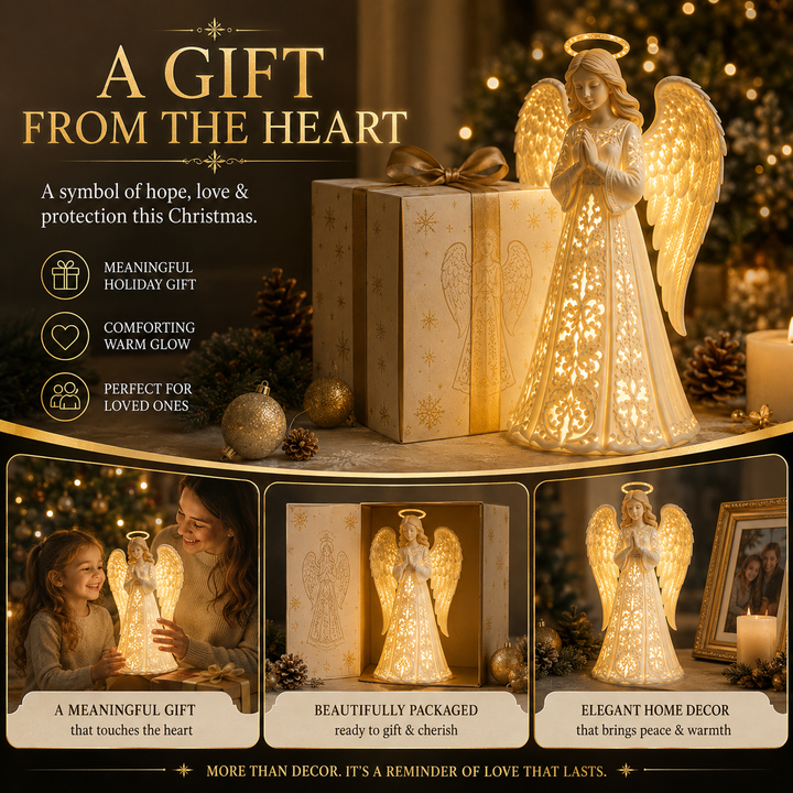 Christmas angel light – warm golden glow for hope and love