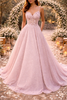 Women's Wedding Guest Dress with Embroidered Tulle Skirt