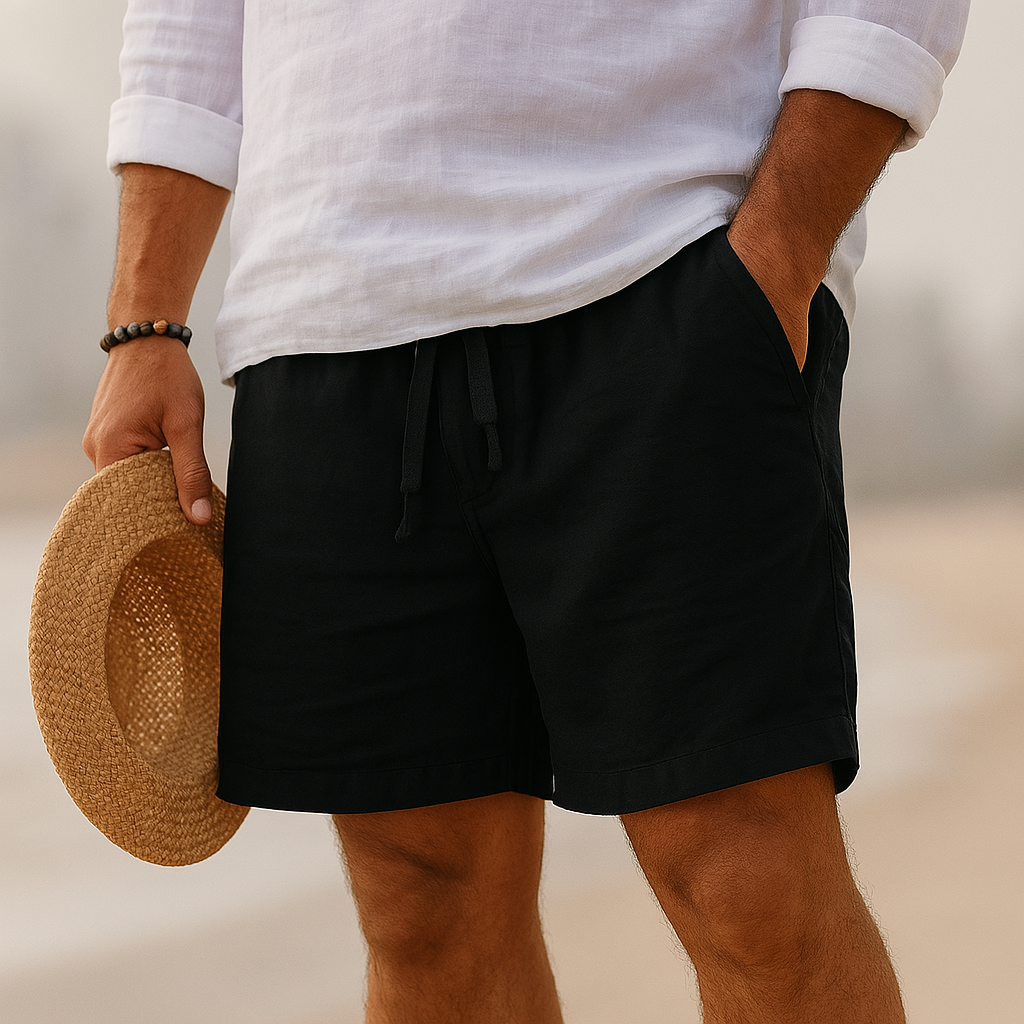 Lorenzo men's cotton-linen shorts – light and breathable