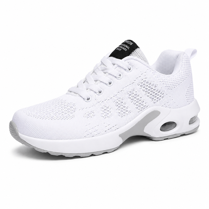 Lightweight orthopaedic women's trainers with breathable mesh and cushioned sole