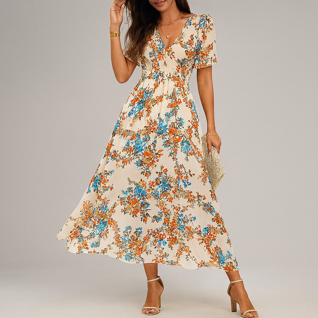 Floral Print Midi Dress