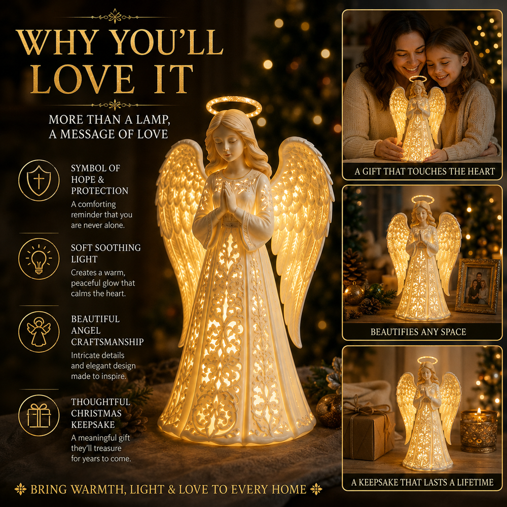 Christmas angel light – warm golden glow for hope and love