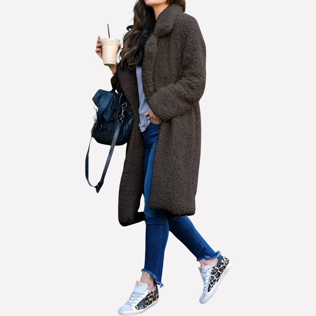 Women’s Long Teddy Coat