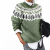Women’s Ribbed Knit Sweater with Round Neck