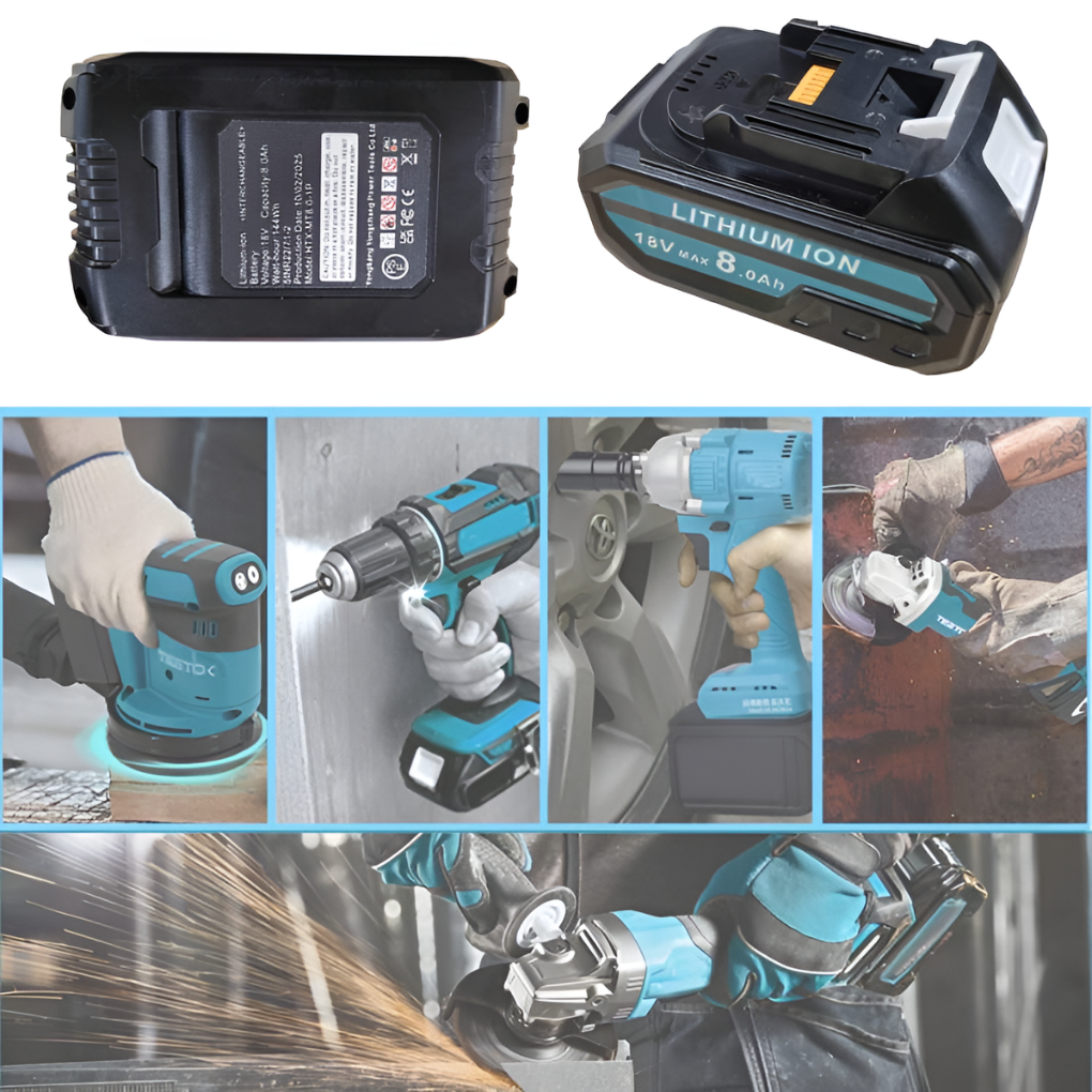 2 × 8.0Ah 18 V Replacement Batteries + Charger