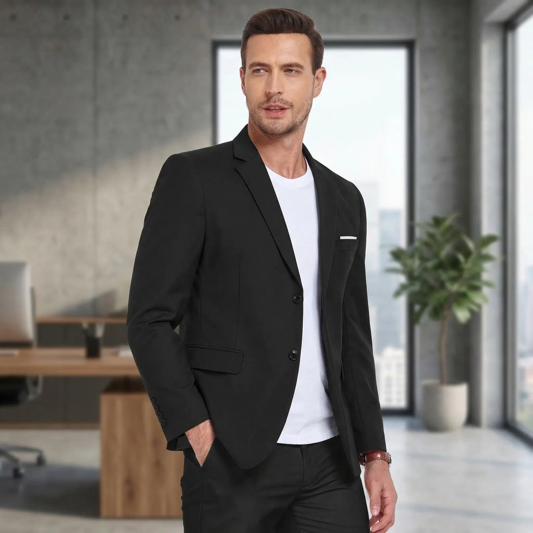 Classic Men's Blazer with Notch Lapels - Laurence