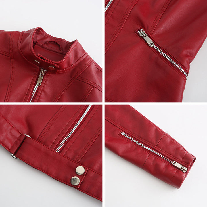 Classic Women's Leather Jacket with Timeless Style