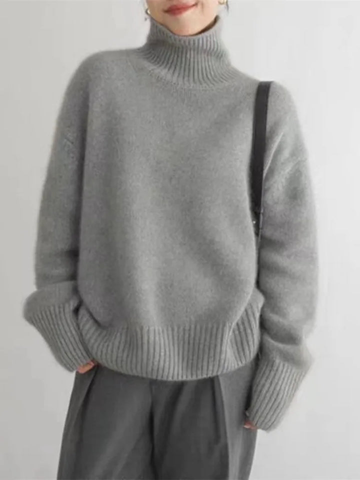 Soft Cashmere Women's Polo Neck Jumper - Seraphina