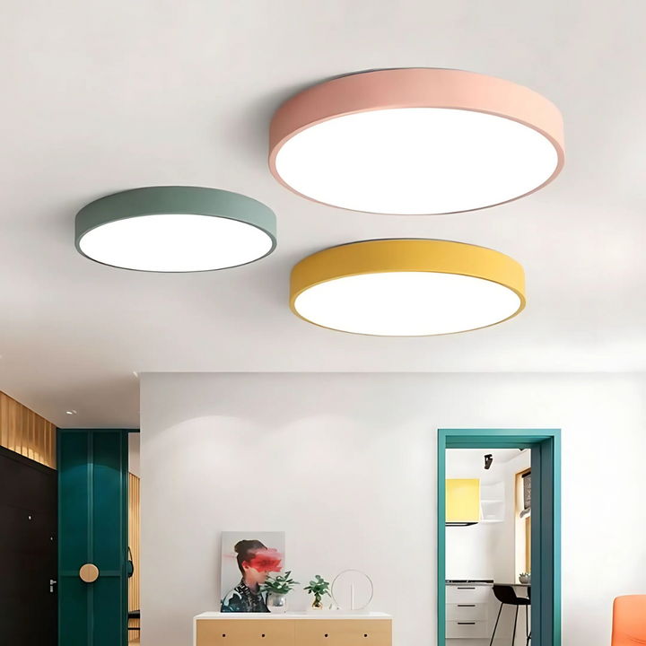 Delos Scandi Wooden Ceiling Light | Natural LED Designer Light