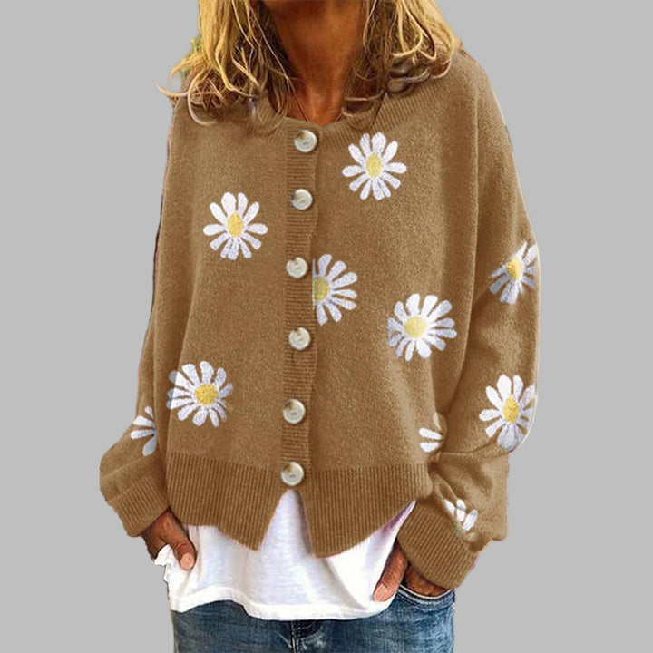 Floral Knit Sweater for Women