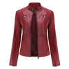 Stylish Faux Leather Women's Jacket with Classic Biker Design