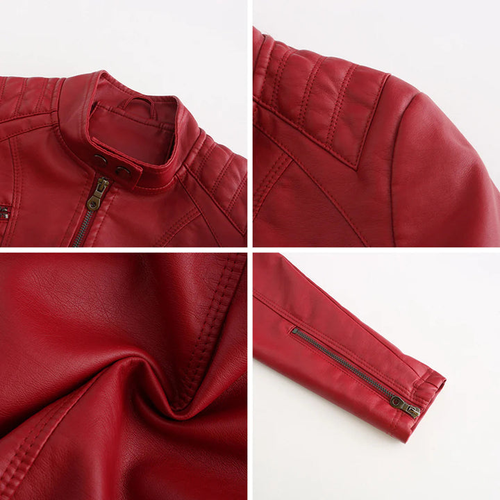 Stylish Faux Leather Women's Jacket
