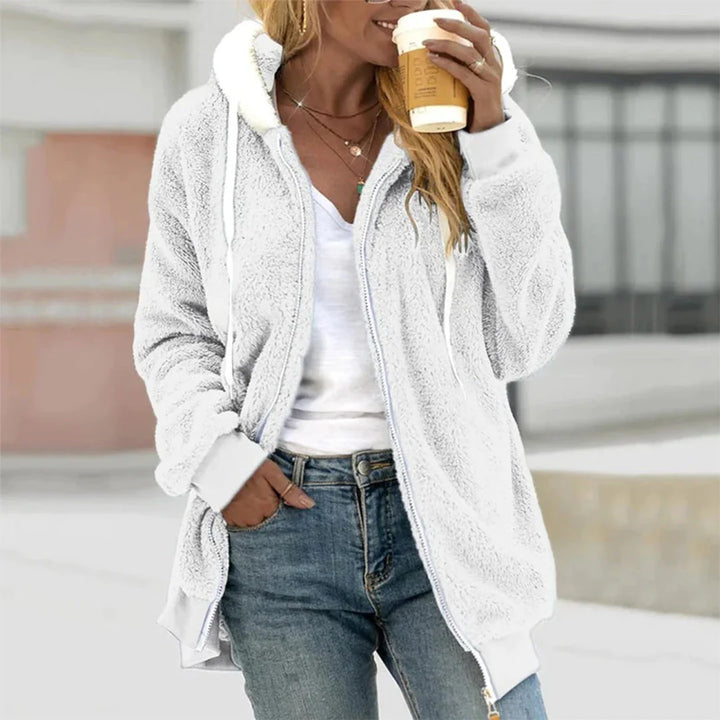 Women's Plush Hooded Jacket – Cozy Warmth & Everyday Style