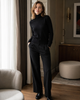 Women's 100% cashmere polo neck jumper – soft, regular fit