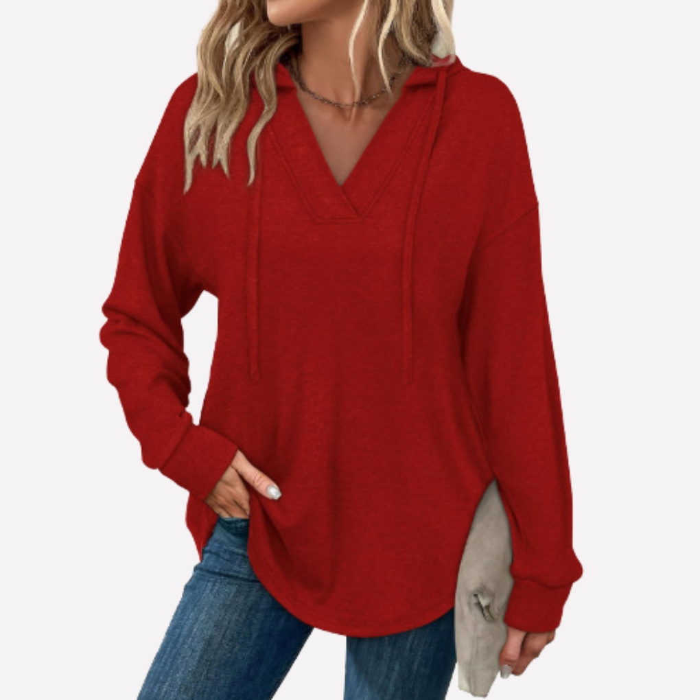 V‑Neck Oversized Hoodie