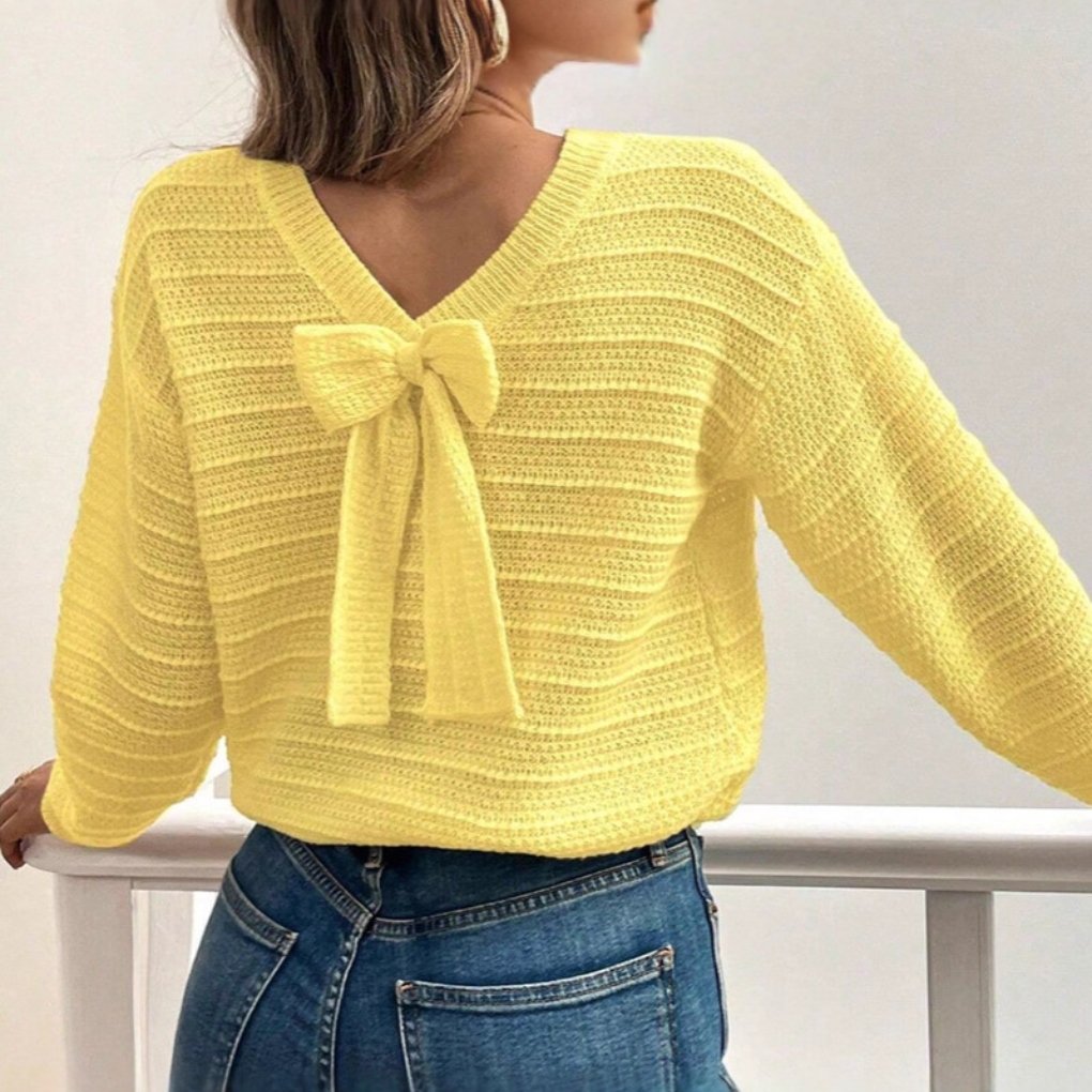 Women’s Bow-Back Pullover Sweater