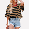 Women’s Striped Color Block Crewneck Top