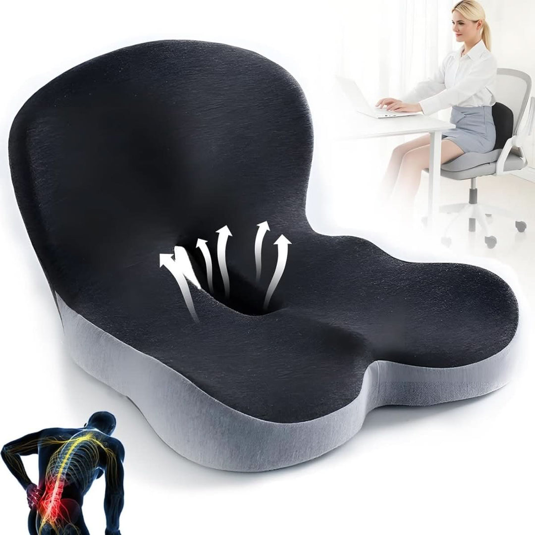 ERGOREST – Ergonomic Lumbar Cushion for Office and Car Seats