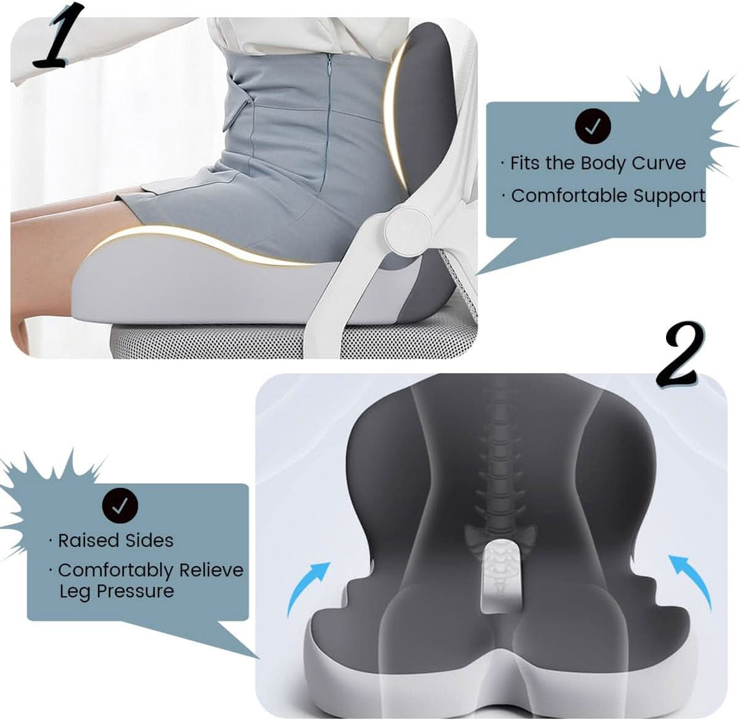 ERGOREST – Ergonomic Lumbar Cushion for Office and Car Seats