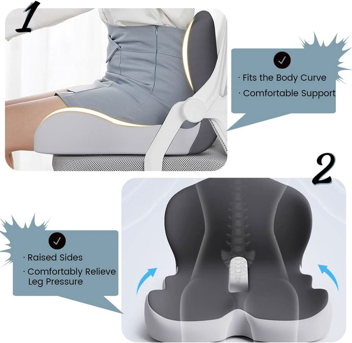 ERGOREST – Ergonomic Lumbar Cushion for Office and Car Seats