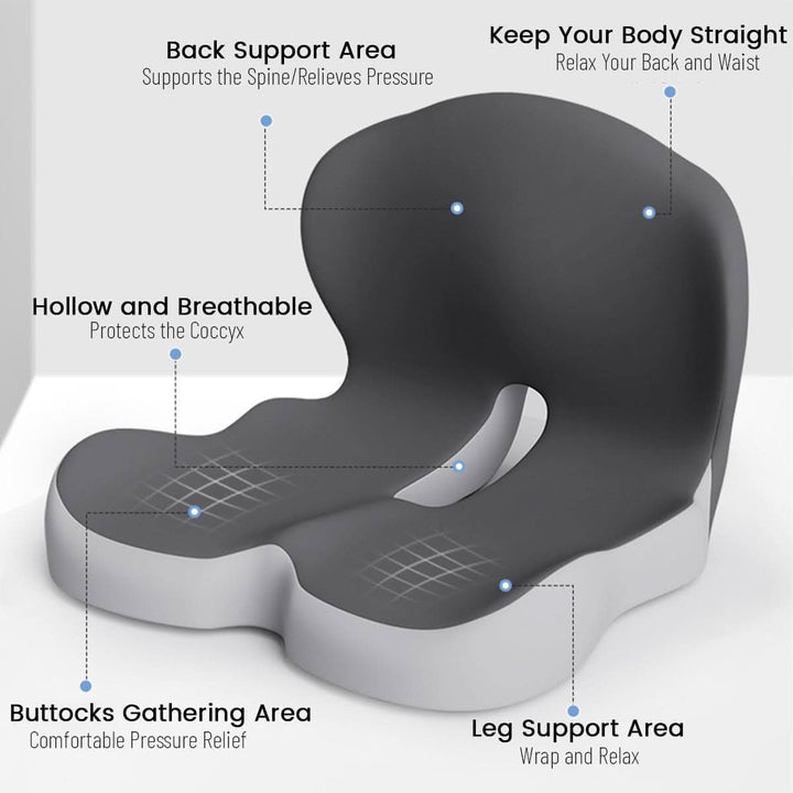 ERGOREST – Ergonomic Lumbar Cushion for Office and Car Seats