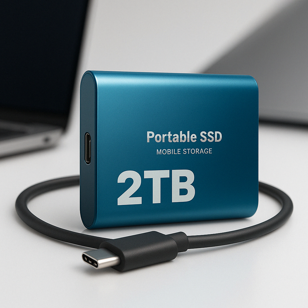 2TB External SSD Portable Shock-Resistant High-Speed Storage