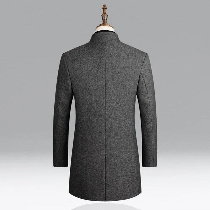 Men’s Elegant Wool-like Classic Coat Timeless Formal Layer