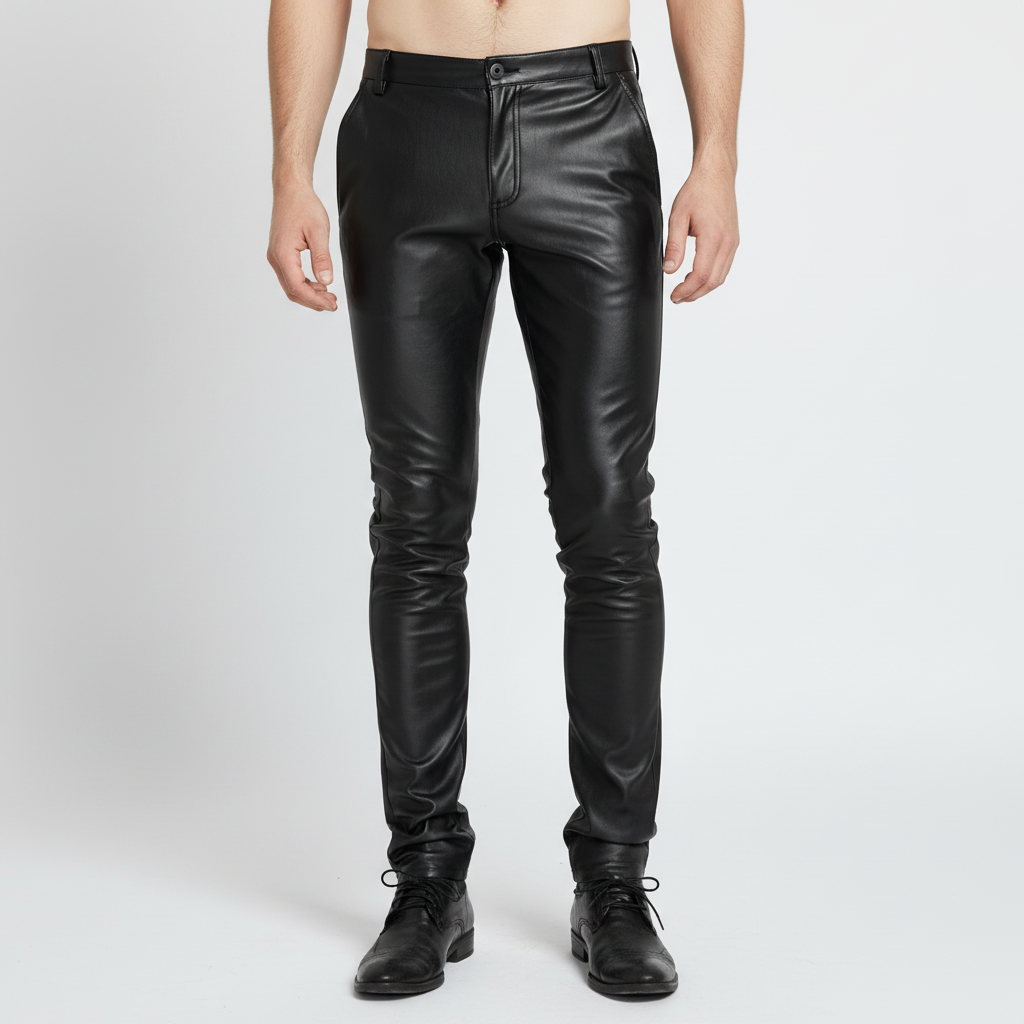 Faux Leather Men's Trousers - Oscar