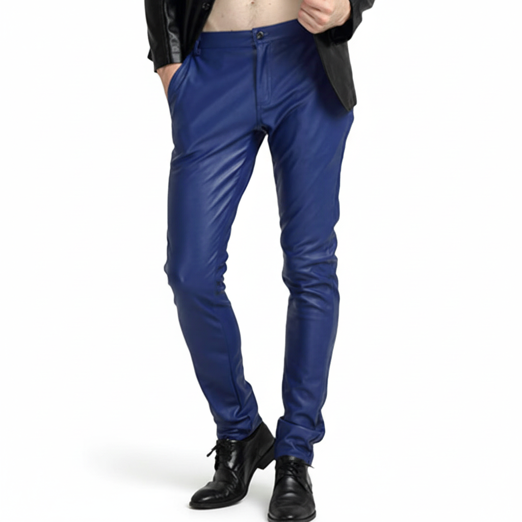 Faux Leather Men's Trousers - Oscar