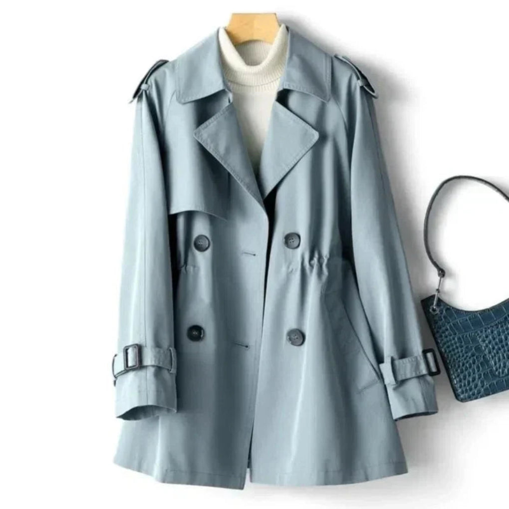 Classic Double-Breasted Trench Coat for Women
