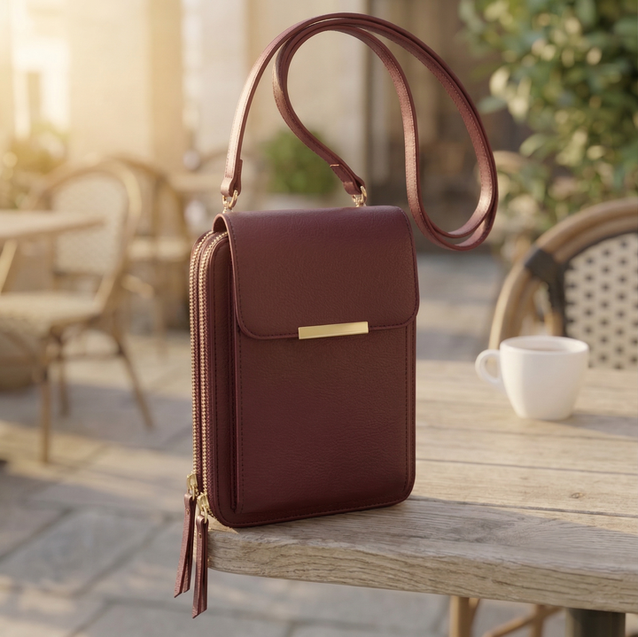 Women's Crossbody Phone Wallet Bag with Touchscreen Window