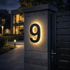 LED House Number Sign with Backlight – Modern, Illuminated Entrance Plaque