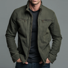 Men's Vintage Zip Jacket – Stand Collar, Autumn/Winter Layered Look