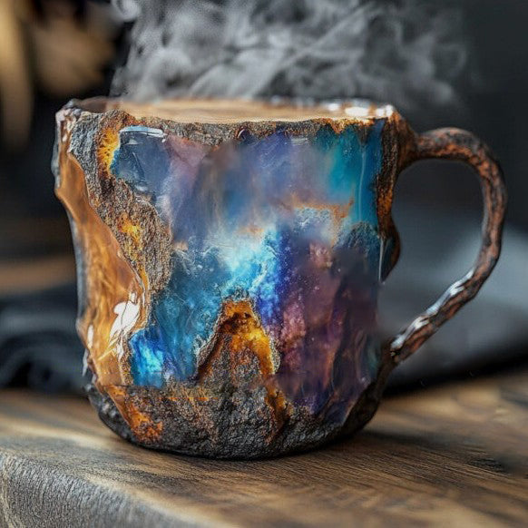 Handmade mineral crystal mug