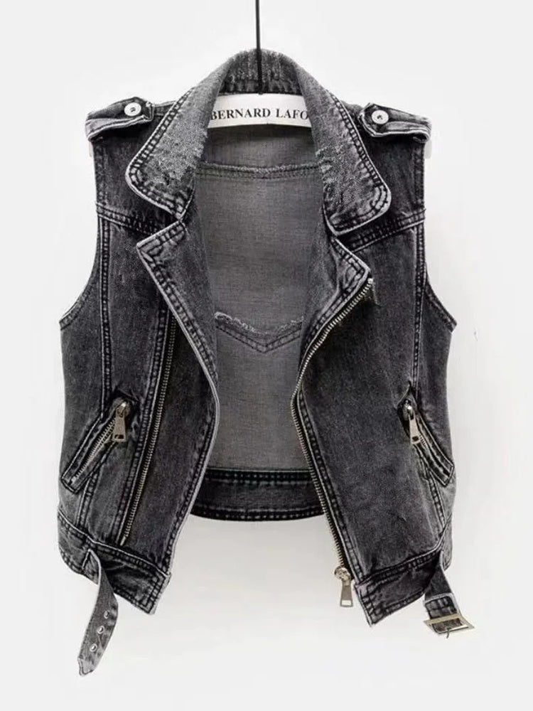 Rugged Women's Denim Waistcoat - Nova